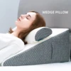 2-Pack Memory Foam Bed Wedge Pillow/Neck Pillow for Back, Legs and Knees - Triangular Pillow with Removable Cover 1