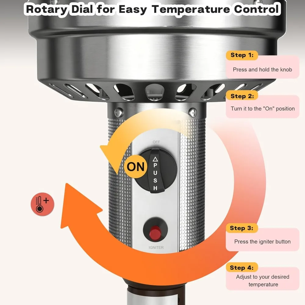 High-BTU Stainless Patio Heater 5