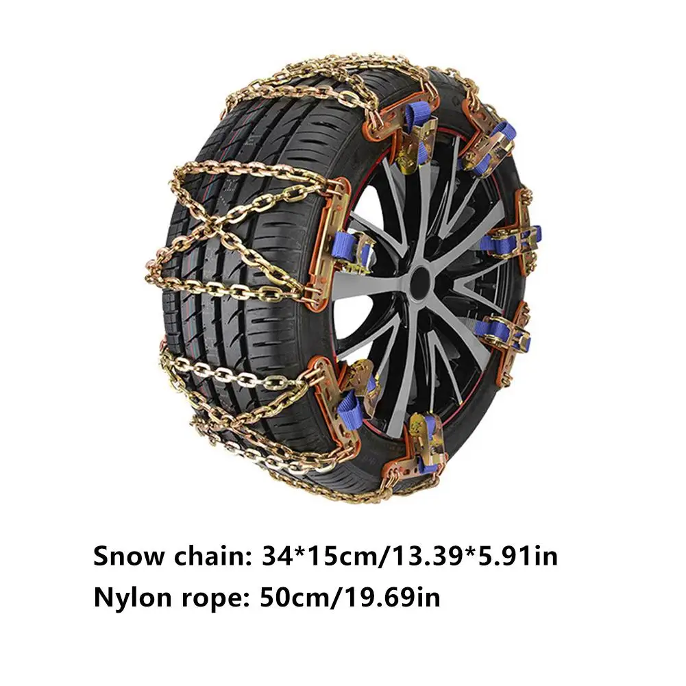 Winter Vehicle Anti-skid Chain Plus Thick Manganese Steel Chain Adjustable Car Snow Chains Universal Ice and Mud Emergency