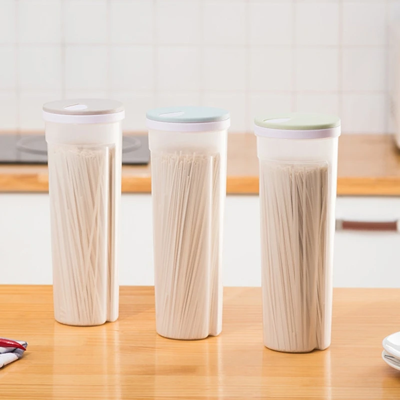 G6DA Multifunction Pasta Spaghetti Box with Lid Cutlery Noodle Storage