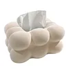 Ceramic Tissue Box Velvet Suede Flocking Cute Bubble Paper Extractor Tissue Box Holder Toilet Paper Holder Desktop Storage 6