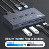 USB3.0 Switcher KVM Shared Controller Adapter 5Gbps Rate Support Power Free Operation Fit Computer Mouse Keyboard USB Devices 4