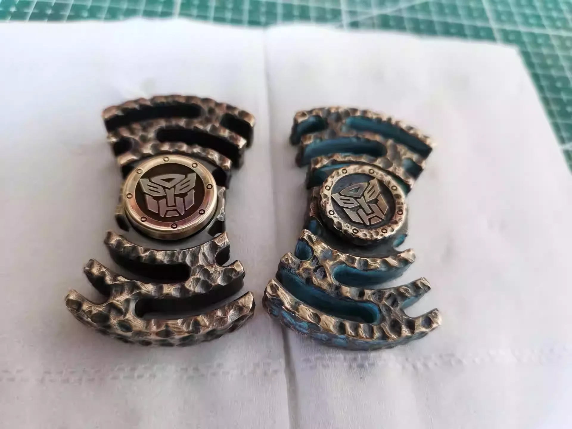 

Brass fingertip gyroscope EDC deformation
