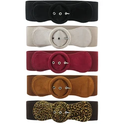 Sweater Windbreaker Decorative Waist Cloth Elastic Pin Buckle Belt Women Simple And Versatile Elastic Wide Belt Soft Buckle