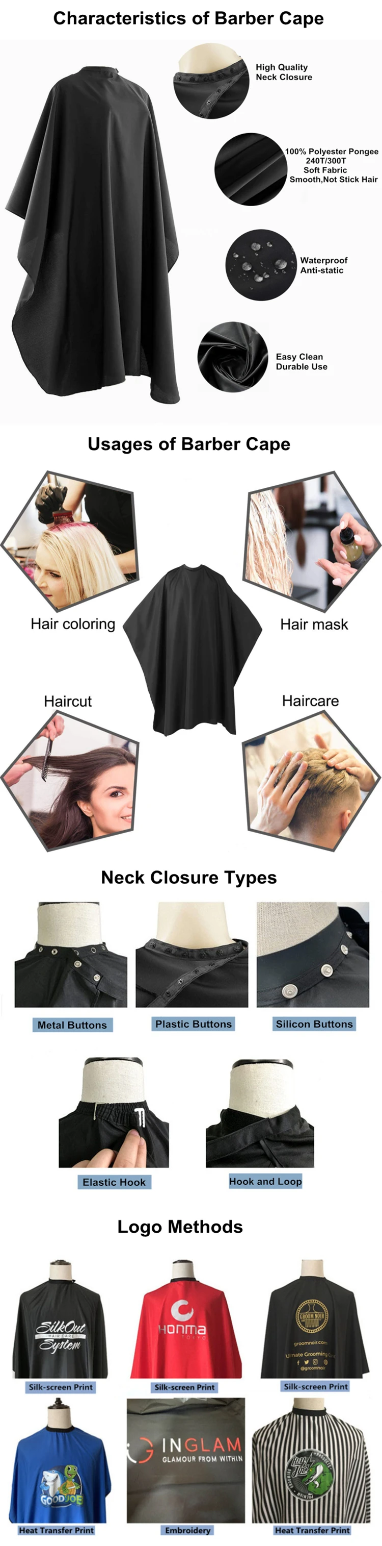 kids Girls Boys Barber Hairdressing Hair Cutting Cape
