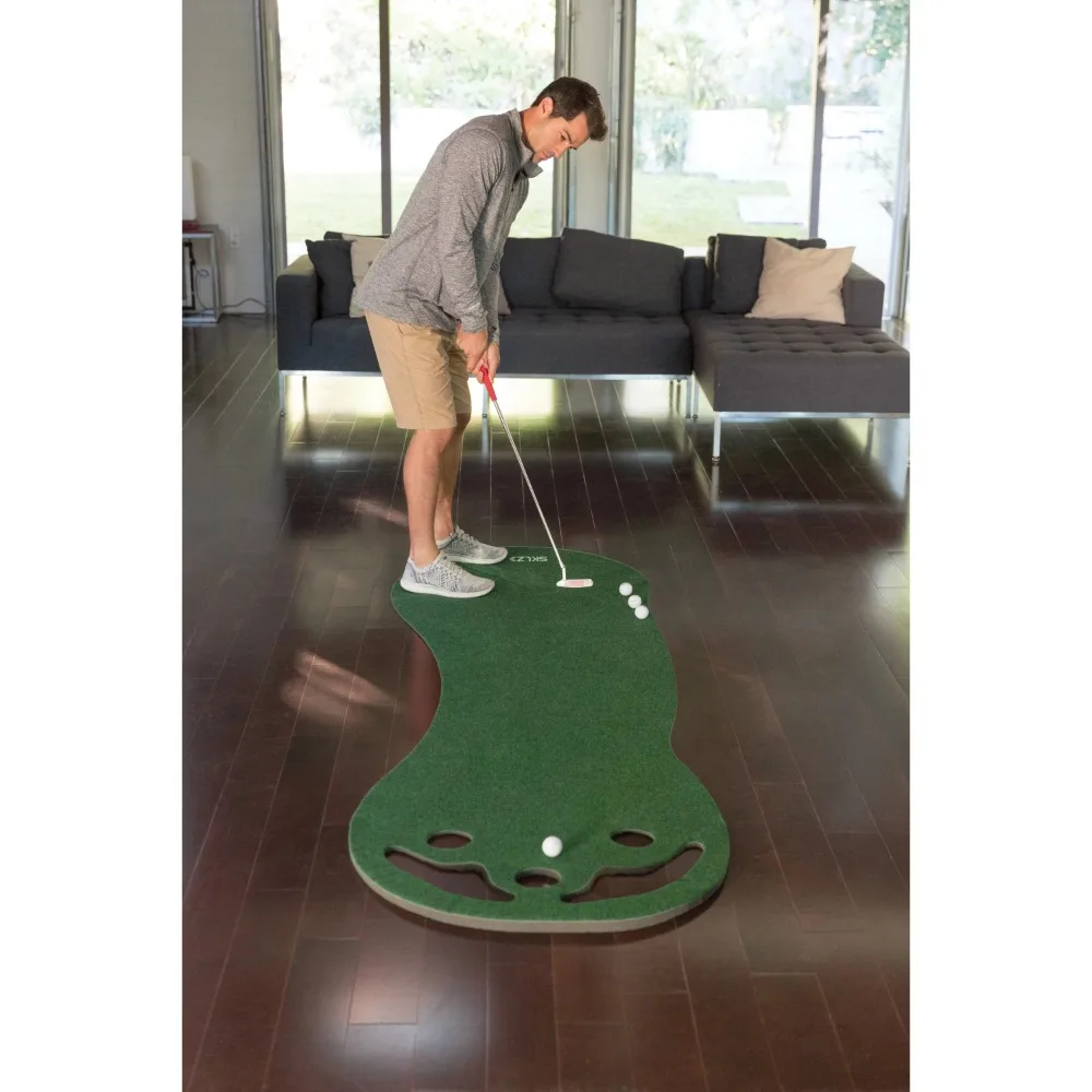 

Putting Green Par Three Indoor Putting Mat for a Real Green Feel with True Roll Surface for Putting Practice, 3 x 9 Ft.