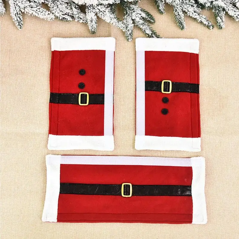 Festive Refrigerator Handle Covers Set for Holiday Decor