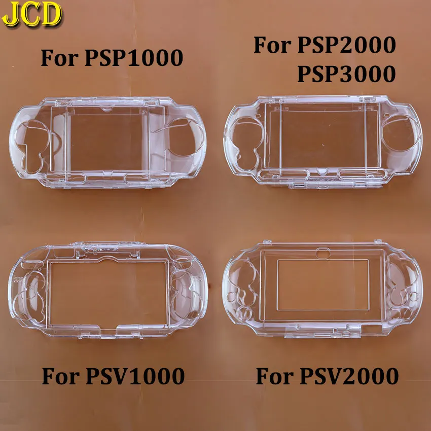 Jcd-クリアケース1000,psp 2000 3000 1000用,透明ハードカバー,背面カバー,スナップ,psv 2000用  AliExpress