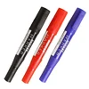 1-Piece Dual Tip Marker Pen Water-resistant Black Blue Red Ink Oily Permanent Markers for CD Glass Fabric Rock Writing Marking 3