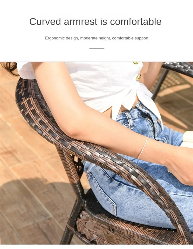 Nordic Patio Outdoor Furniture Set Leisure Balcony Tea Table and Chair Courtyard Outdoor Table and Chair Garden Furniture Sets Y