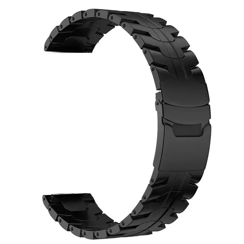 Elegant 22mm Stainless Steel Watch Strap - Premium Metal Band Bracelet