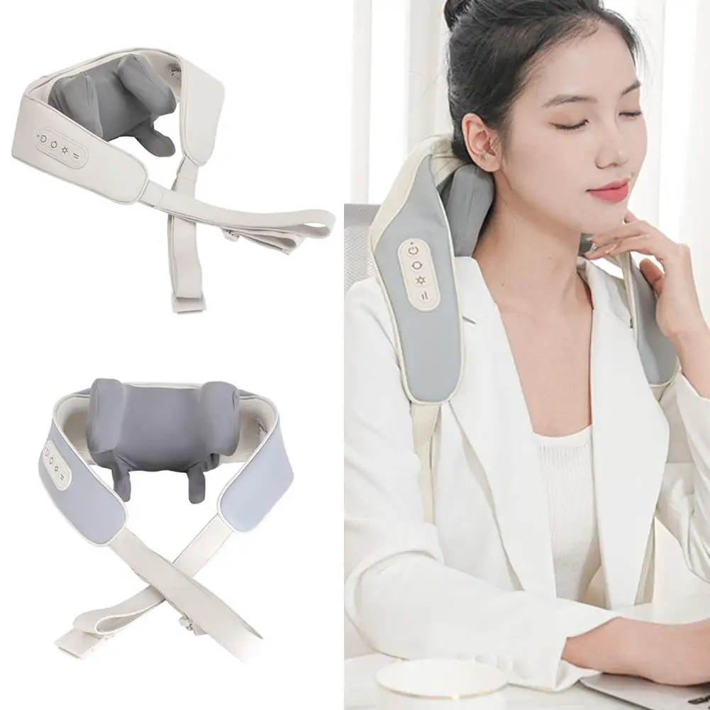 

Multifunctional Hot Compress Cervical Spine Massager Dredge Kneading U-type Shawl Massager Acupressur Neck Electric Neck Ma I0W5