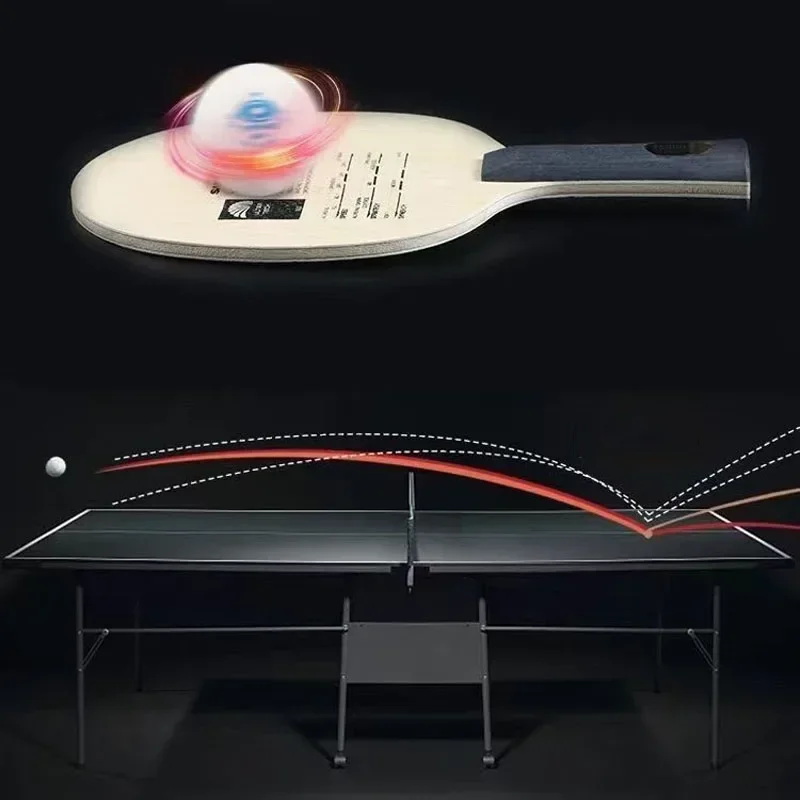 SANWEI T5000 Table Tennis Blade 5 Wood 2 Carbon Intermediate Ping Pong Blade Professional Offensive Fast Attack Ping Pong Bat