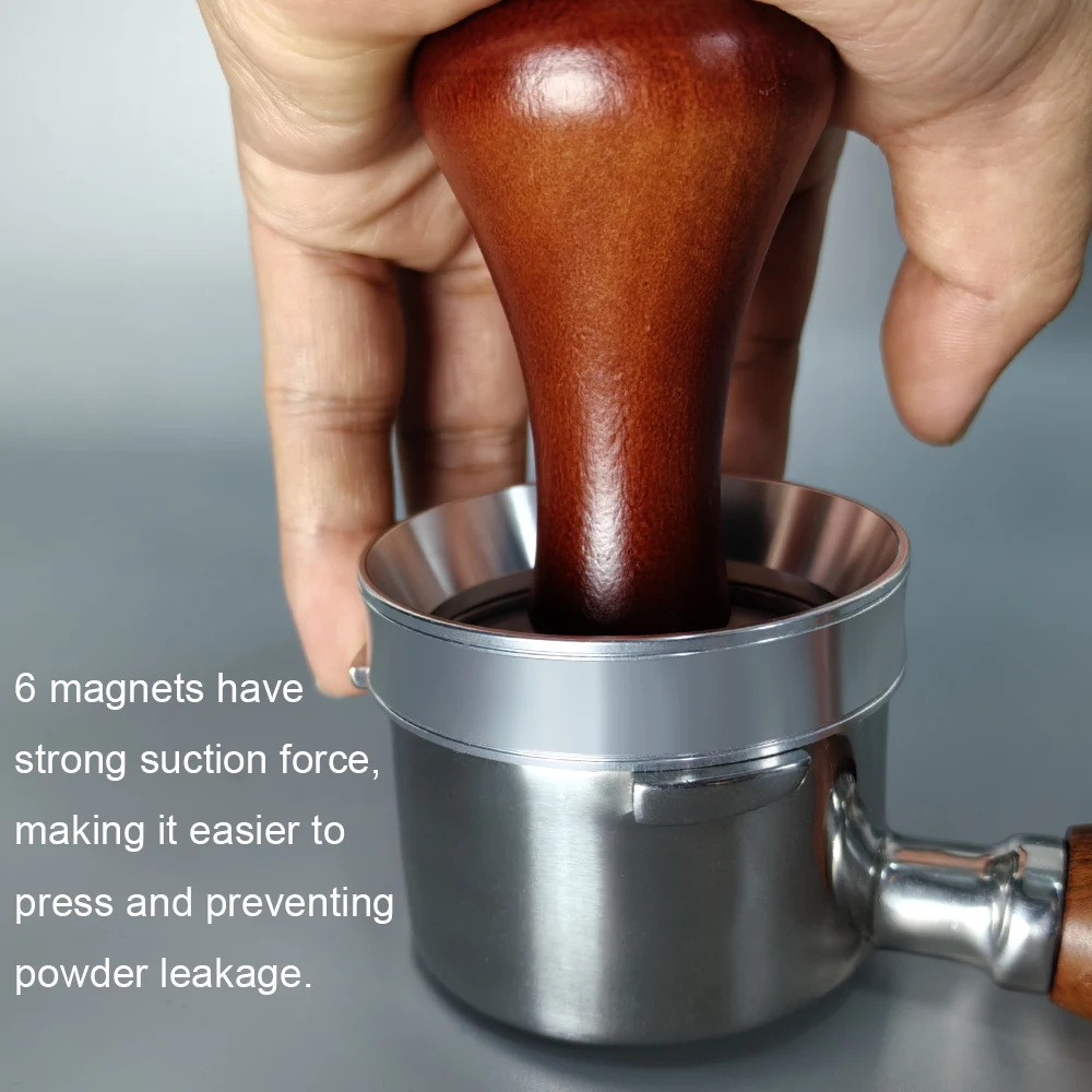 2Pcs/Set 51/53/58mm Espresso Tamper with Coffee Dosing Ring Dosing Funnels espresso tamper coffee dosing ring espresso tools coffee tools