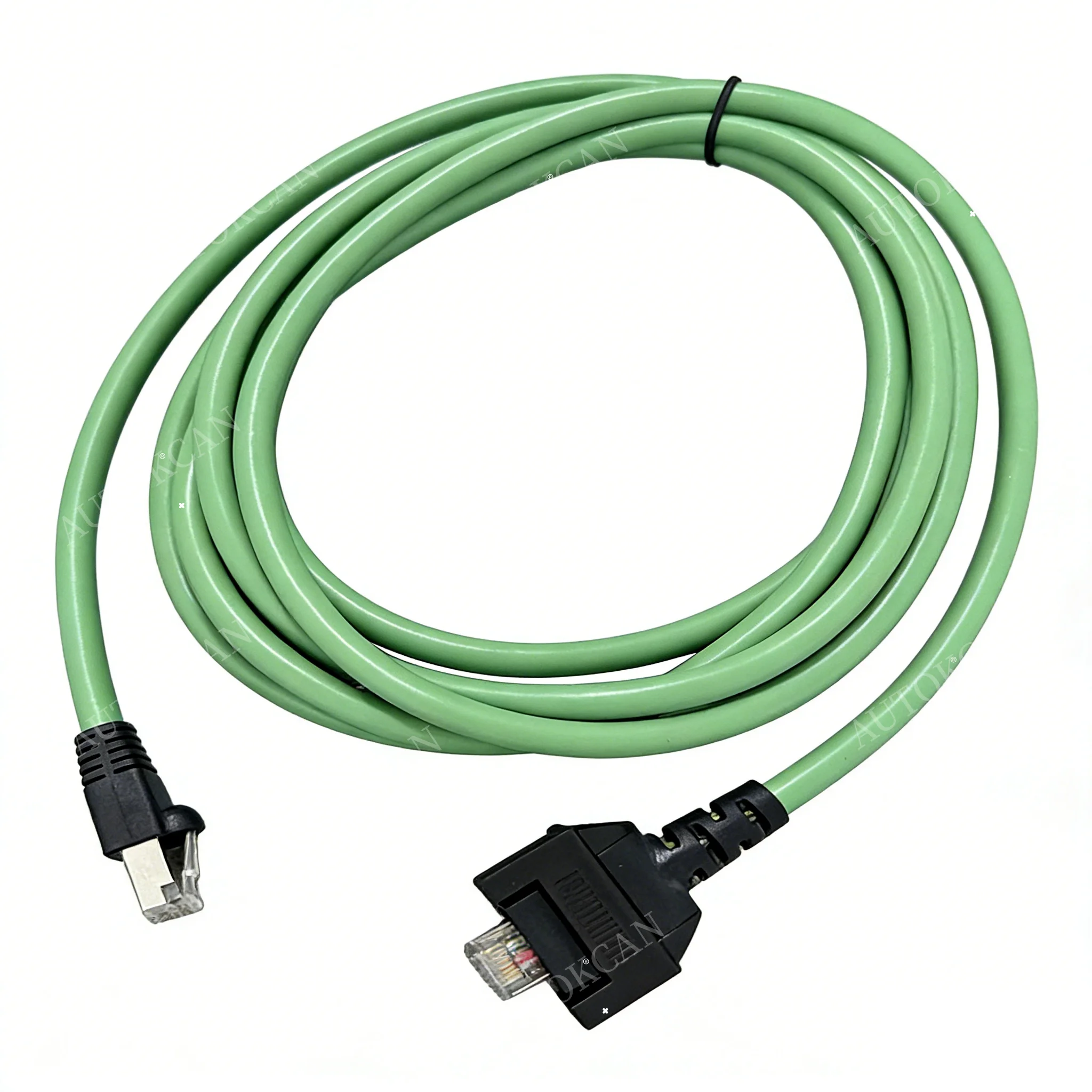 Green Ethernet LAN Cable for OBD2 Diagnostic Tools - Automotive Accessory