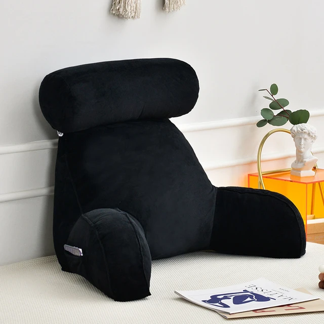 Plush Big Backrest Reading Rest Pillow Lumbar Support Chair Cushion Arms  Sofa Cushion Back Pillow Bed Sofa Pillow Pain Relief - AliExpress