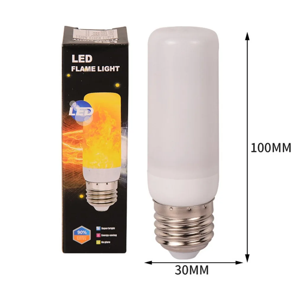 야외 플리커 4 가지 모드 연소 화재 램프 전구, E27 용 LED 불꽃 전구, 화재 효과