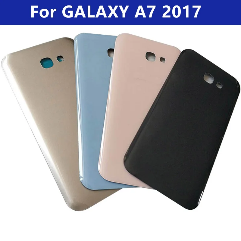 

A7 2017 для Samsung Galaxy A720F стеклянный корпус крышка батарейный отсек задняя панель запасные части с клейкой наклейкой