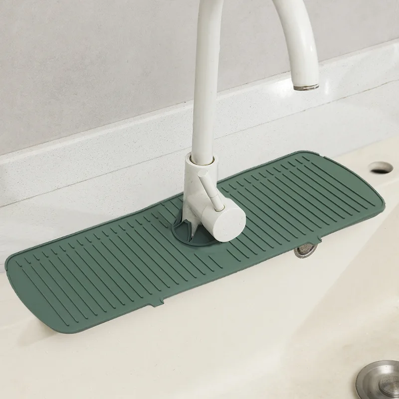 

Kitchen Silicone Faucet Mat Water Ripples Faucet Water Catcher Mat Sink Splash Pad Countertop Protector Kitchen Accessories