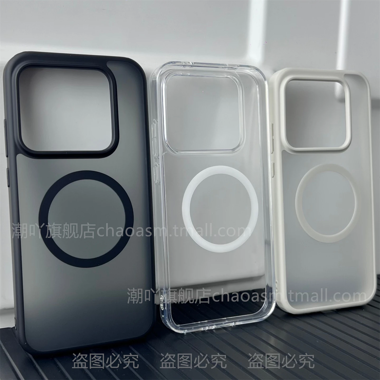 Luxury HD Matte Acrylic Magnetic Back Cover with Square Camera Holes