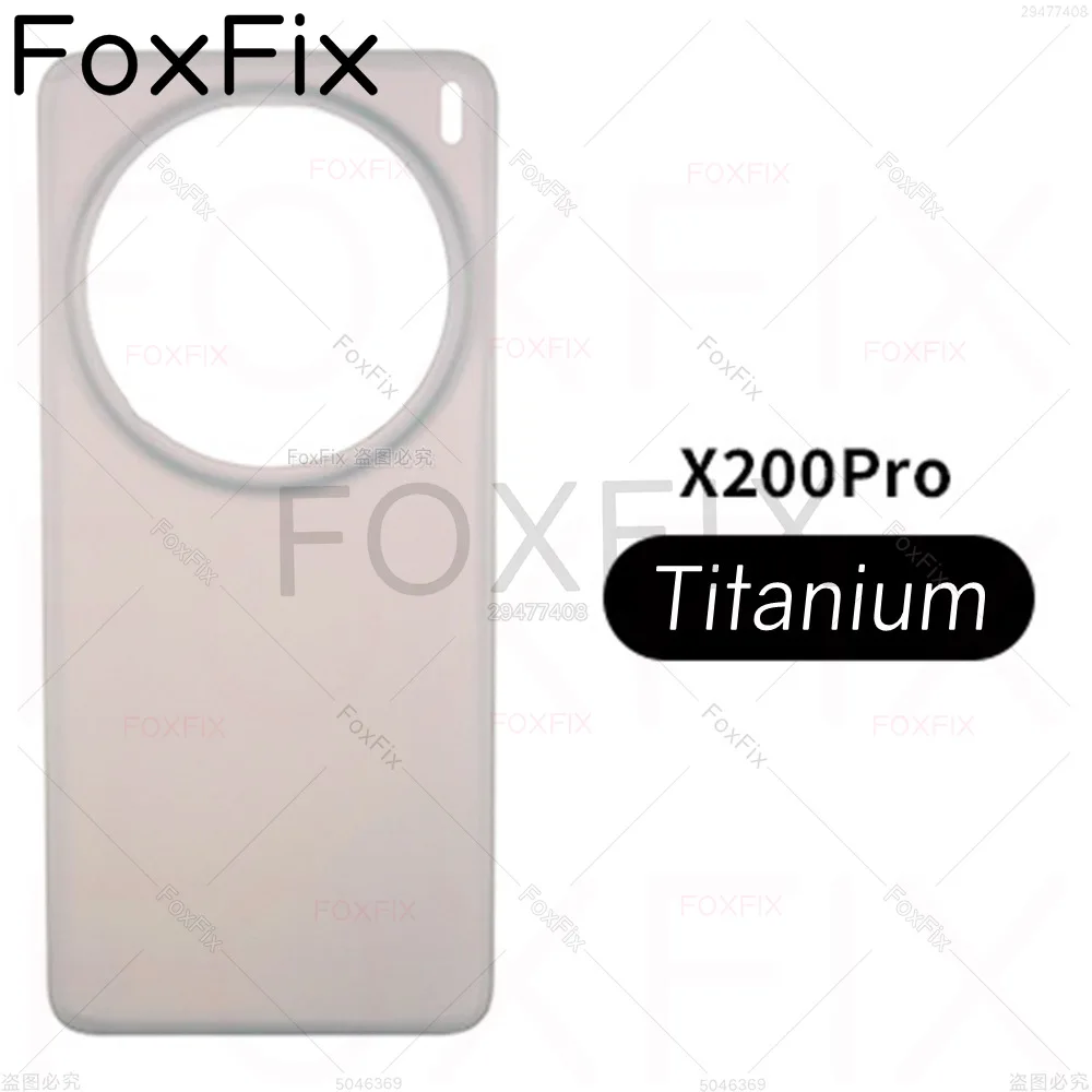 Glass Battery Back Cover For vivo X200 Pro 5G V2413 Rear Housing