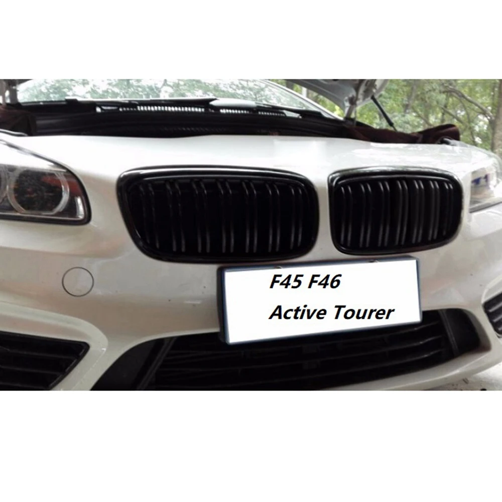 블랙 프론트 그릴 메쉬, BMW 2 시리즈 5 좌석 액티브 투어러 및 7 좌석 F46 그란 투어러 프론트 범퍼 그릴 2014-2018