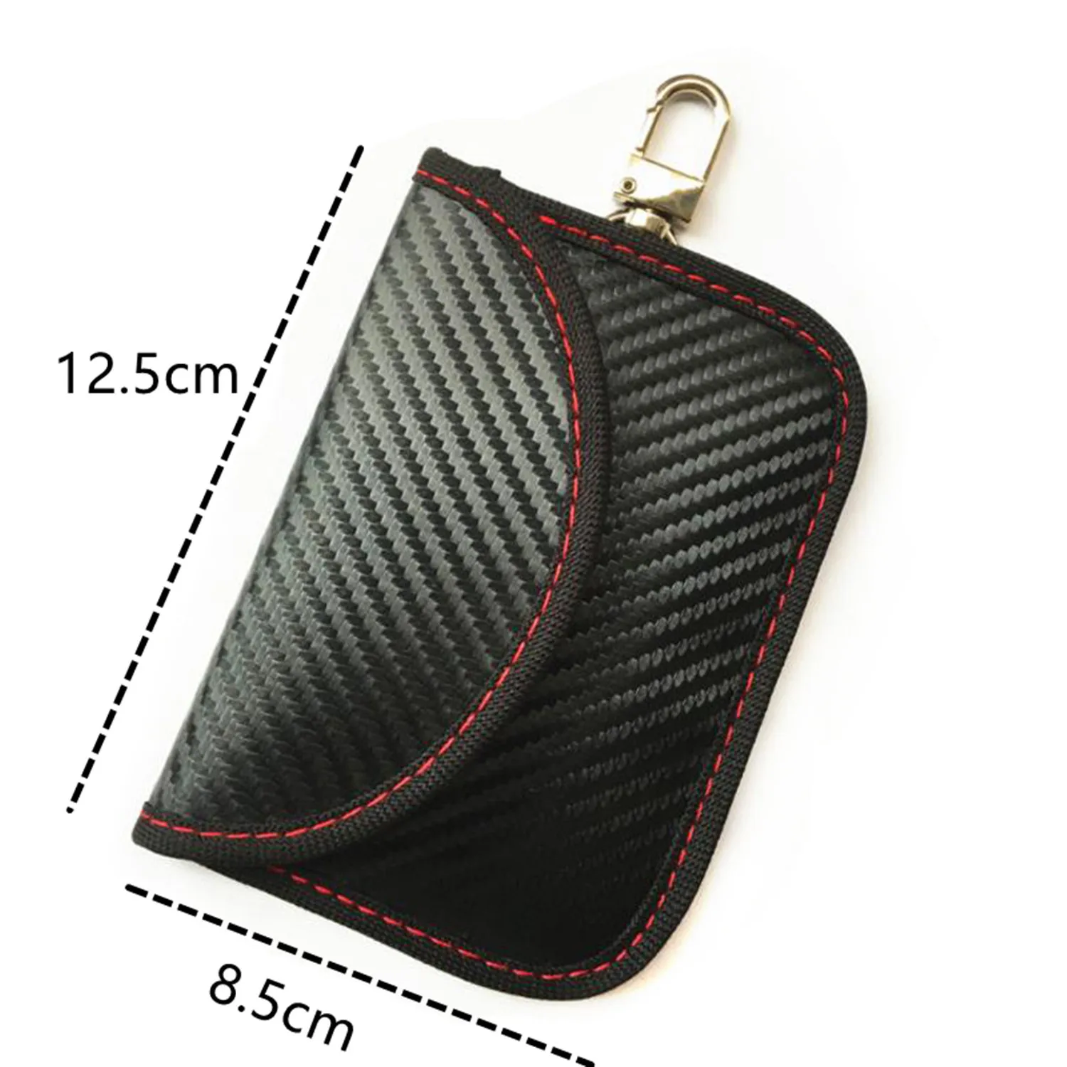 Carbon Fiber RFID Shielding Faraday Key Pouch - Anti-Theft, Anti-Induction, Neutral Style