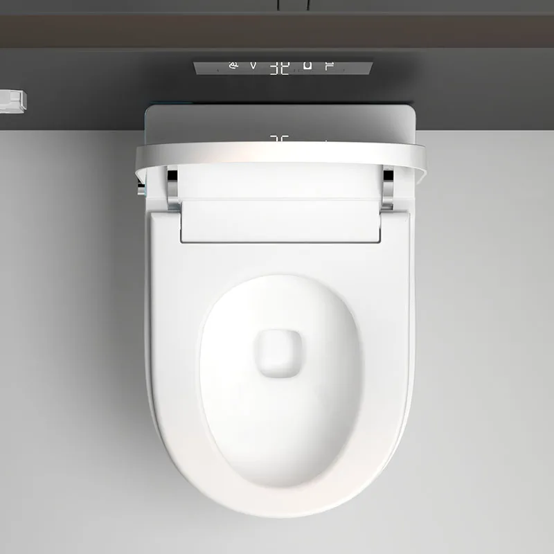Bathroom Concealed Cistern Back to Wall Smart Wc Intelligent Wall Hung Toilet Set With Remote Control