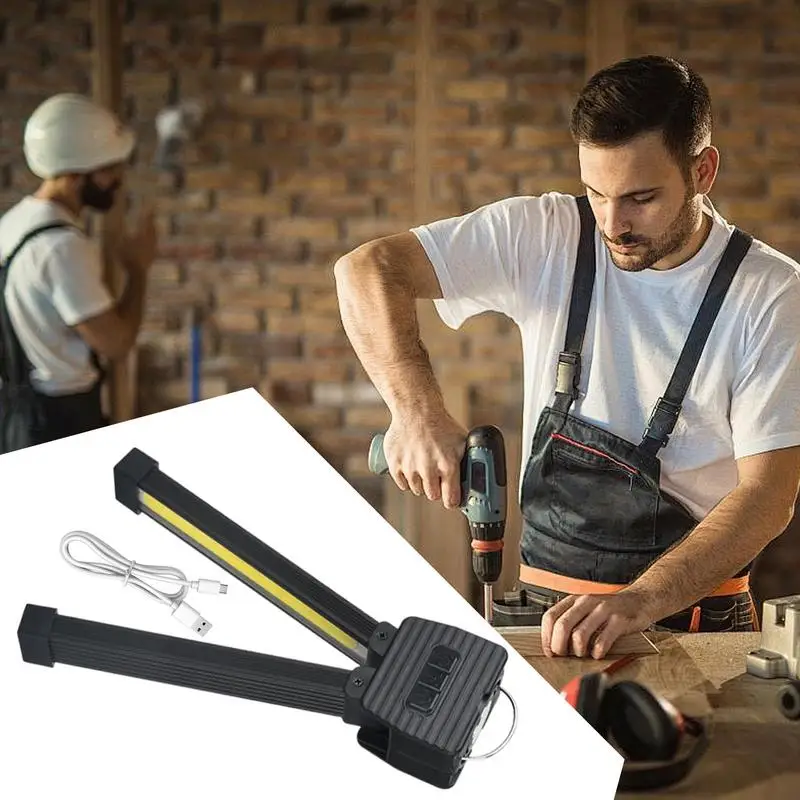 Gym Lamp for Posing Portable Magnet LED Flashlight 7th Gear Dimming Waterproof Led Flashlight 180 Degree Folding Worklight
