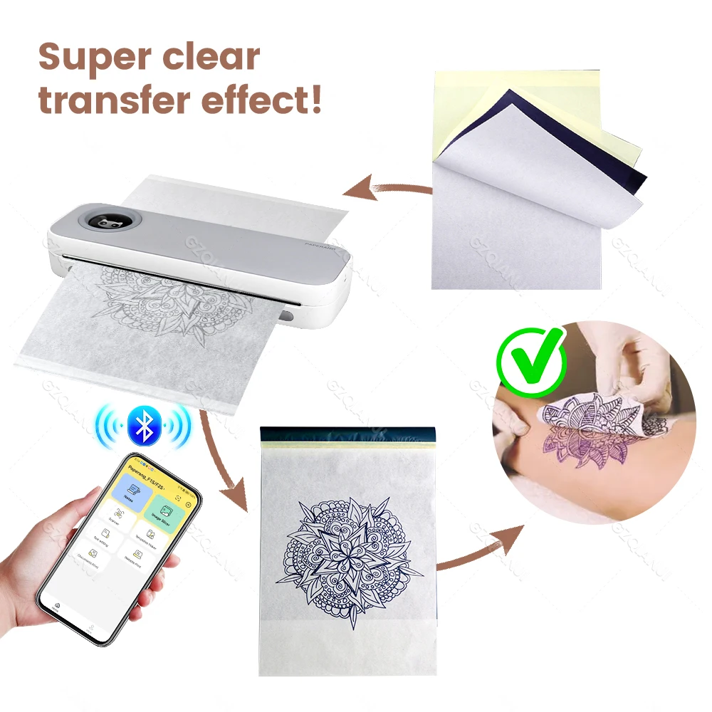 Mini impresora de tatuajes inalámbrica, máquina de plantillas de tatuaje  recargable, transferencia de papel de tatuaje, aplicación gratuita móvil  Peripage A40, 2023 - AliExpress