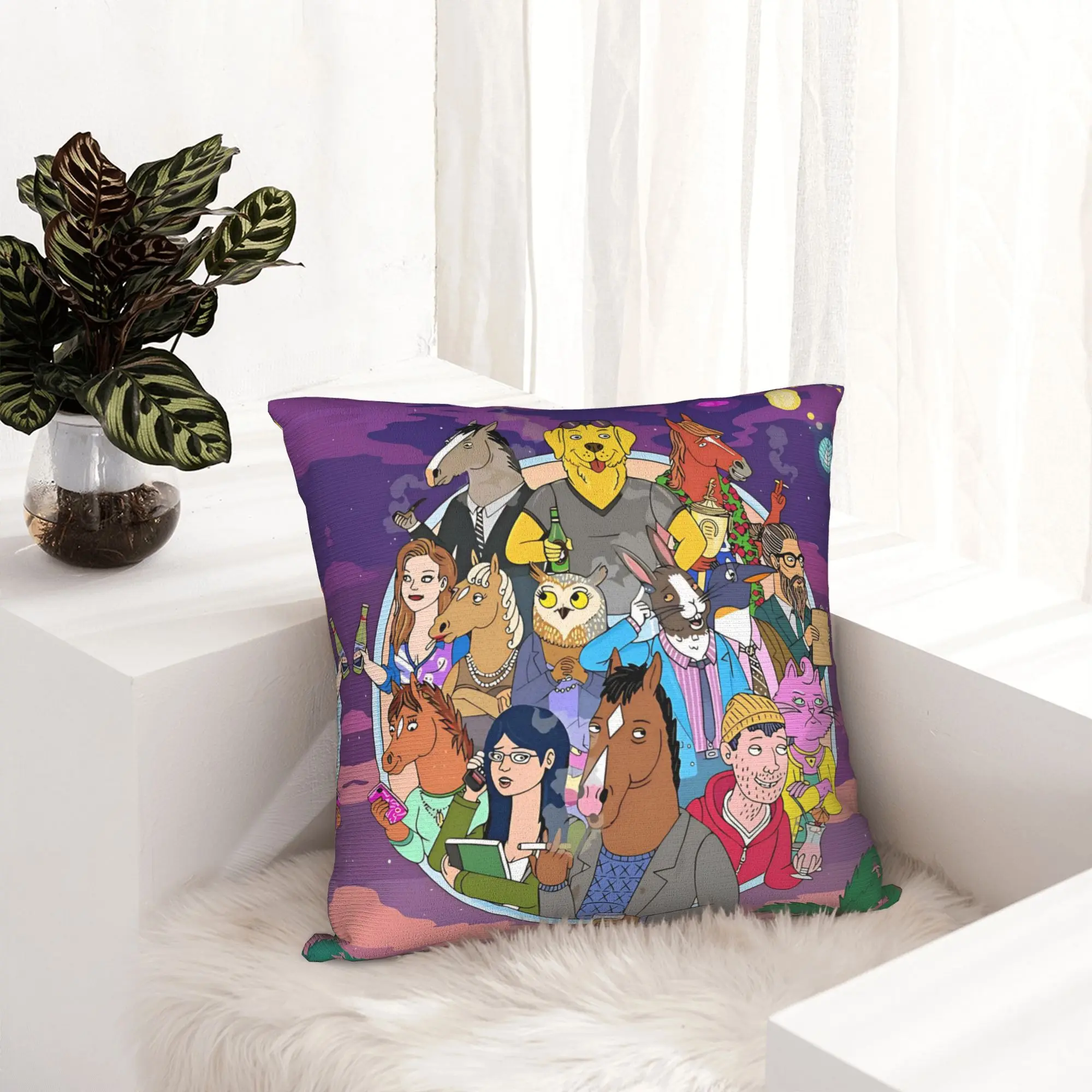 BoJack Horseman Kissenbezug Design Kissenbezug für Wohnzimmer Sofa Vintage Kissenbezüge – Detail 8