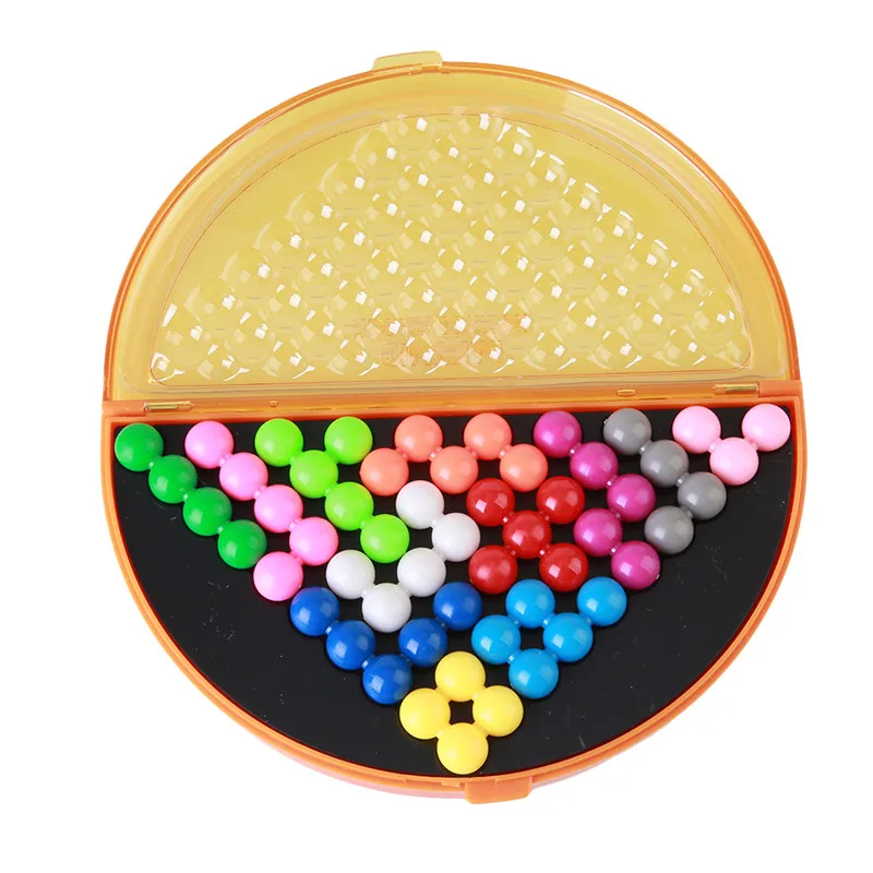 Classic puzzle pyramid plate IQ pearl logical mind game Brain Teaser educational toys for children  beads  MU838744 3