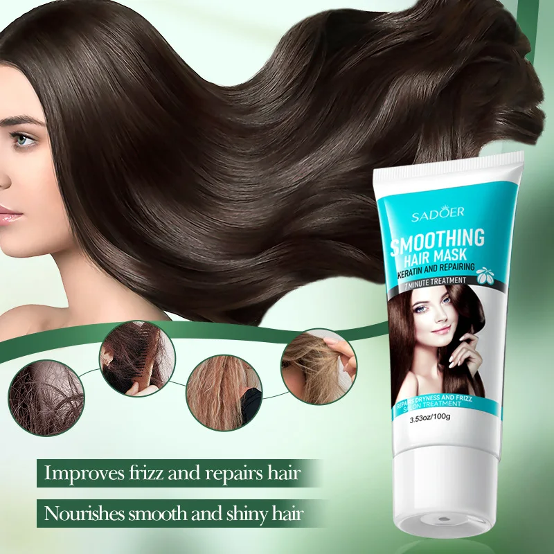 SADOER One-Minute Oil Keratin Smooth Repair Hair Mask Improves Frizz and Repairs Damaged Hair