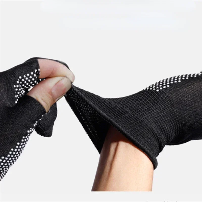 Half Finger Knit Gloves Breathable Sunscreen Anti-slip Cycling Fishing Gloves Men Women Touchscreen Outdoor Sport Gloves