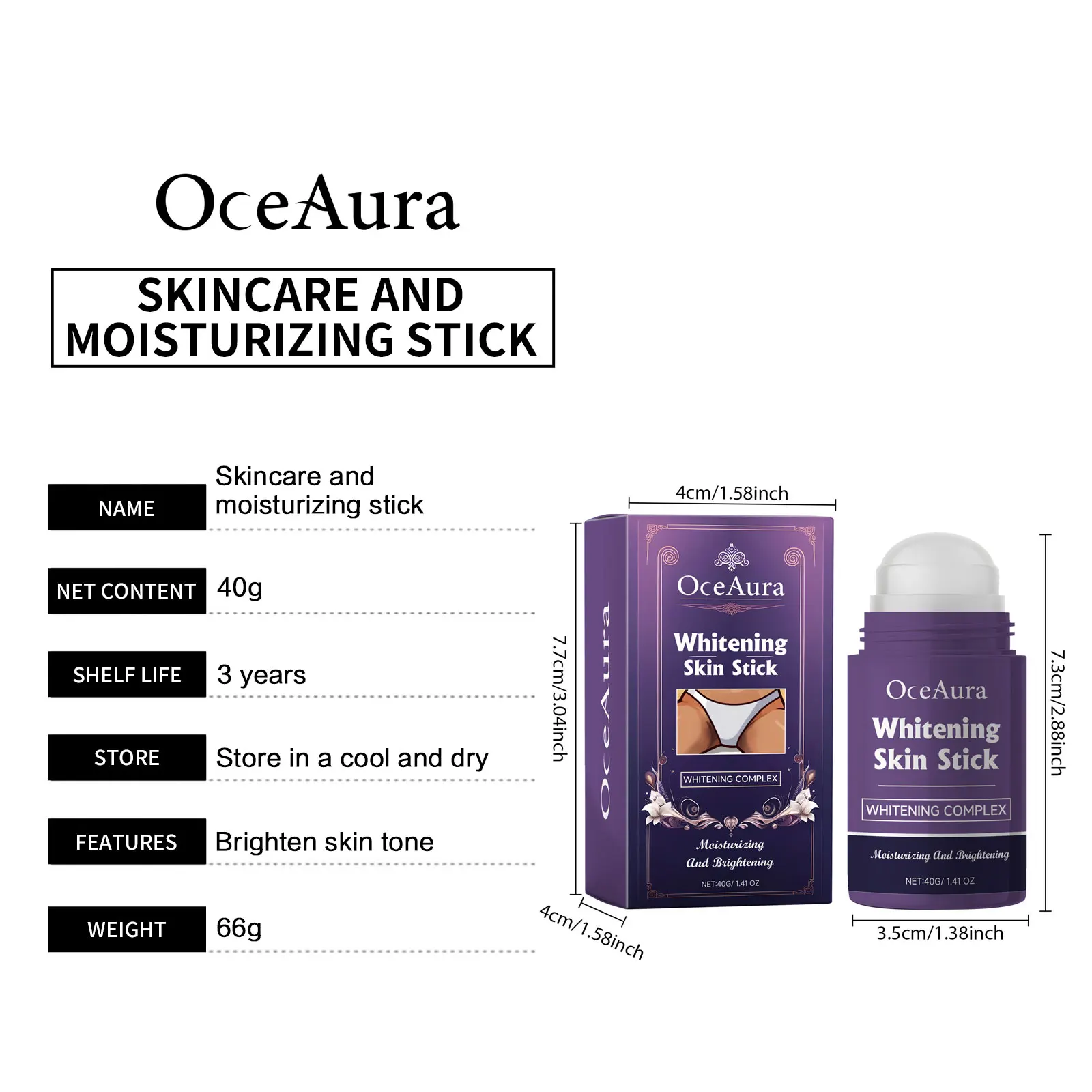 Body Whitening Stick Lighten Armpit Private Parts Melanin Brighten Dark Spot Remover Improve Body Dull Knee Butt Bleaching Cream 6