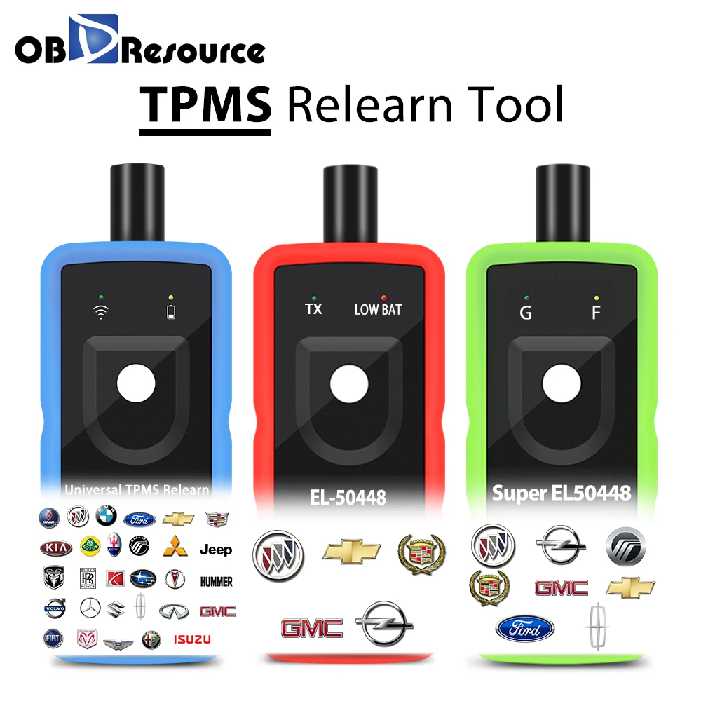 Tire Pressure Monitor Car Diagnostic Tool OBDResource Universal Car TPMS EL50448 Tire Pressure Monitoring Sensor System Relearning Tool For Ford BMW Jeep GMC Chevrolet