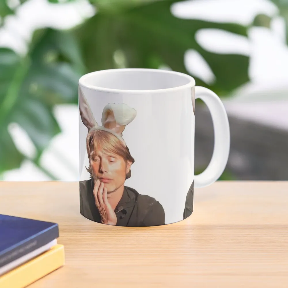 

Mads Mikkelsen with bunny ears Coffee Mug Customs Coffe Cups Beer Cups Mug