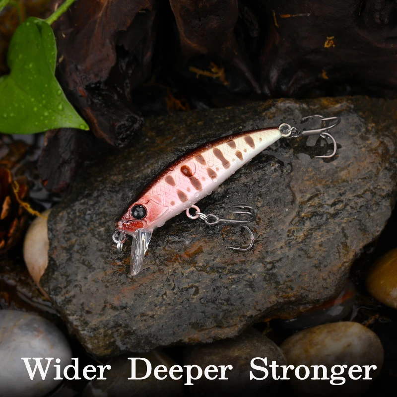 

TSURINOYA Intruder 51S Sinking Minnow Stream Fishing Lure 51mm 5.8g Artificial Hard Bait For Trout Ajing Jerkbait River Baits