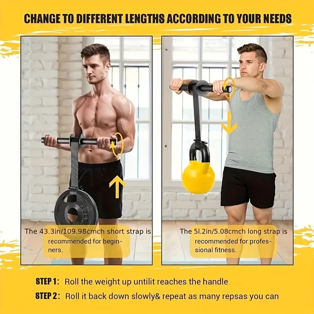 Iron Wrist Forearm Strengthener Muscle Training Stick Strength Equipment Black Universal Size  Power Fitness Outdoor Sports Gear 4