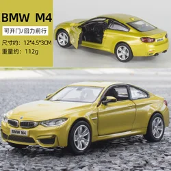 High Simulation Diecast Metal Alloy Model Car Toy (M4 Gold With box)