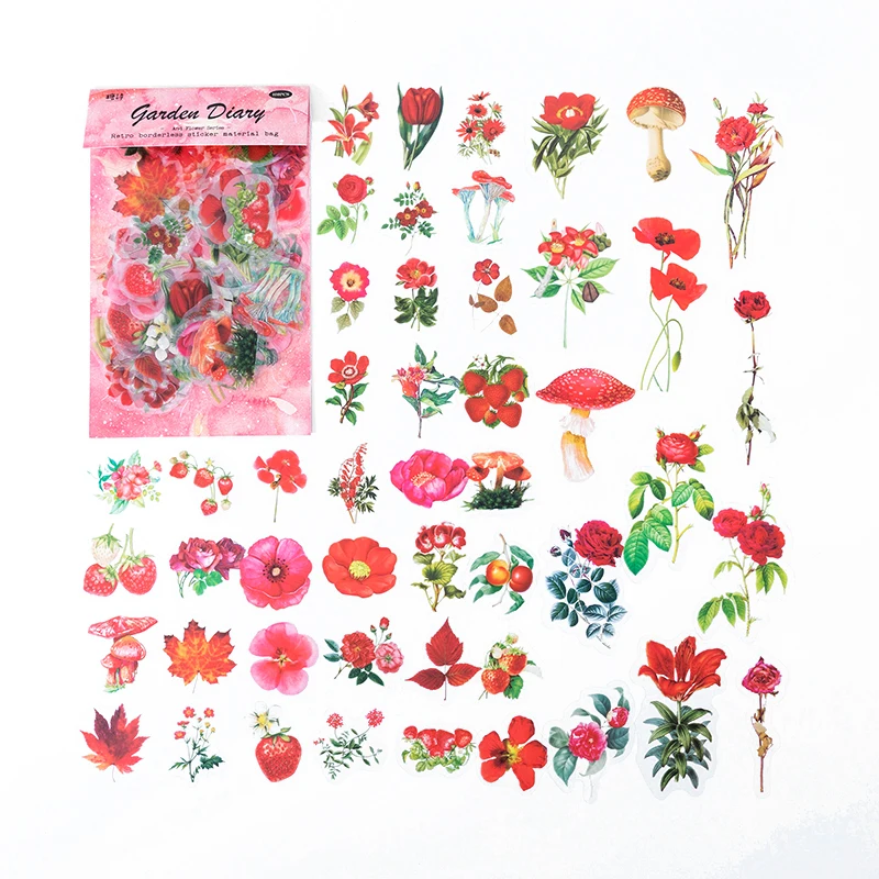 Scrapbooking Stickers Flowers  Junk Journal Flower Stickers - 26pcs Flower  Stickers - Aliexpress