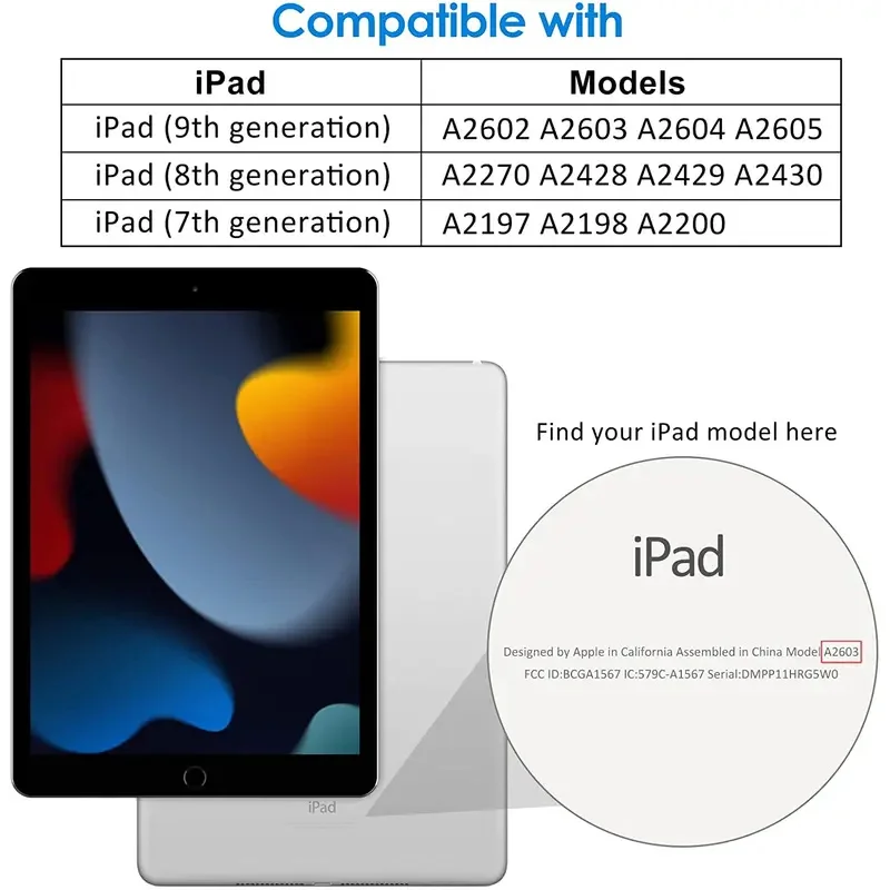 For 2020 iPad 10.2 inch 7th 8th 9th tempered glass screen protector 9H A2603 A2604 A2270 A2428 A2429 A2200 A2198 A2197 6
