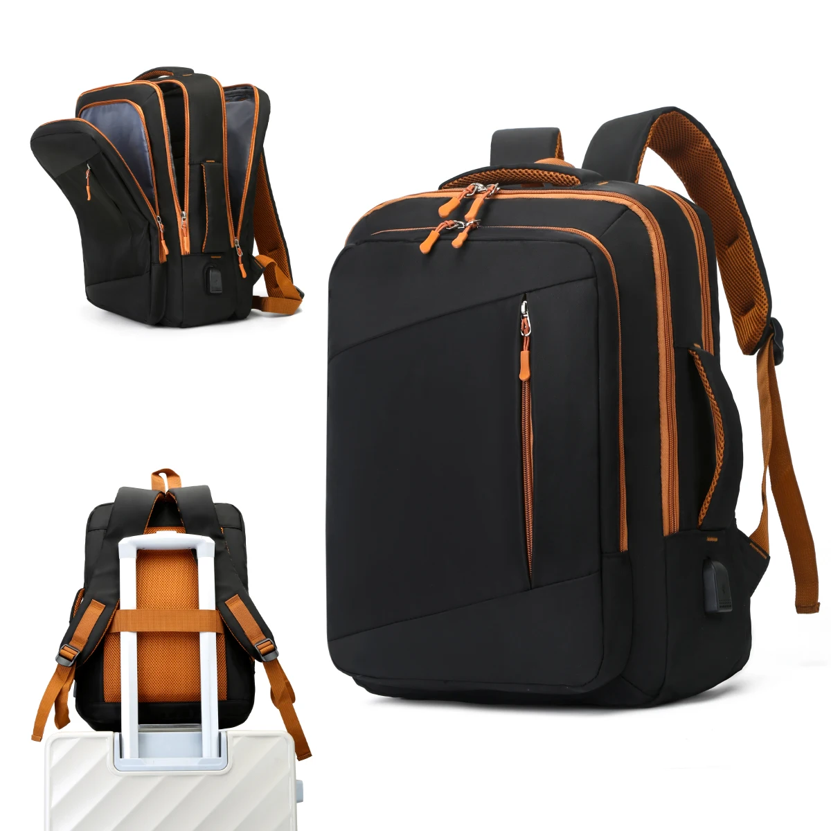 School Bag, Backpack, Male College Student, Commuting to Class, Large Capacity, Casual, Daily Use, Laptop Bag, Stylish 15.6inch Backpack, High School Student