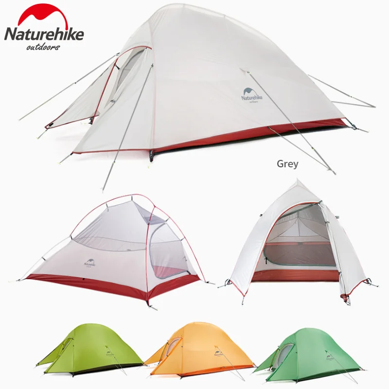Naturehike Cloud Up 1 Upgrade Camping Tent Ultralight 20D Silica Gel Double Layer green Tent for Hiking Travel Picnic Outdoor