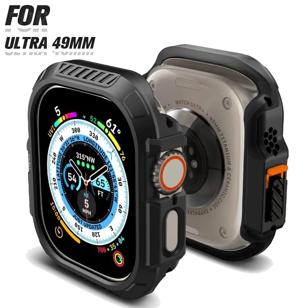 

Чехол для Apple Watch Ultra 2 49 мм, жесткая оболочка для IWatch Series 9 8 7 6 5 SE, чехол-бампер из ТПУ 44 мм 40 мм