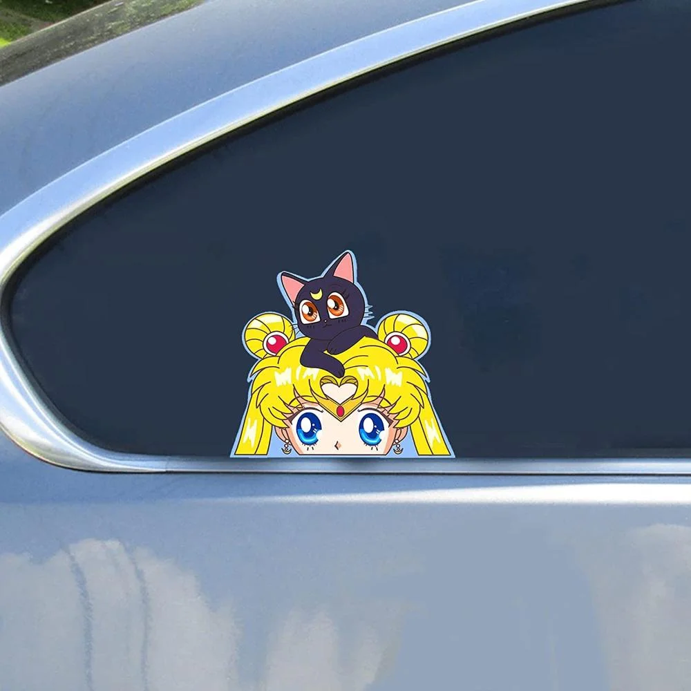 For Funny Car Accessories Anime Peeker Stickers Personality Vinyl  Waterproof Decals for Laptop Window Bumper Skateboard - AliExpress