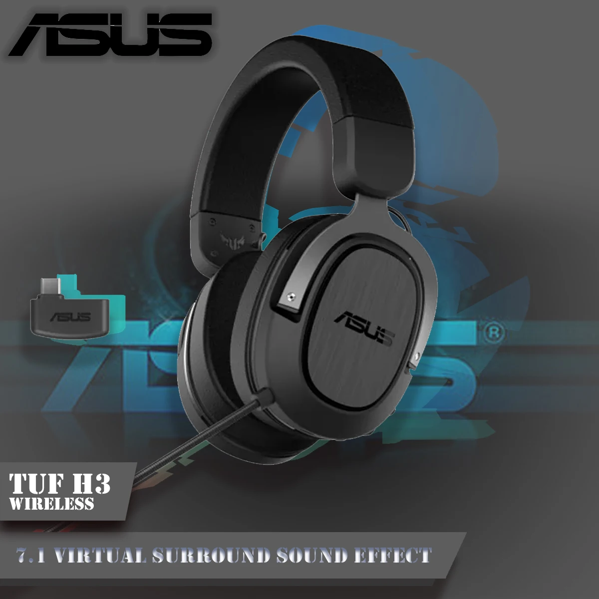 Asus Tuf 게이밍 H3 무선 저지연 게임, 서라운드 사운드 밴드, 디스코드 USB C 마이크, 하이파이, NS Xbox PS5 에 적용 가능, 2.4 Ghz