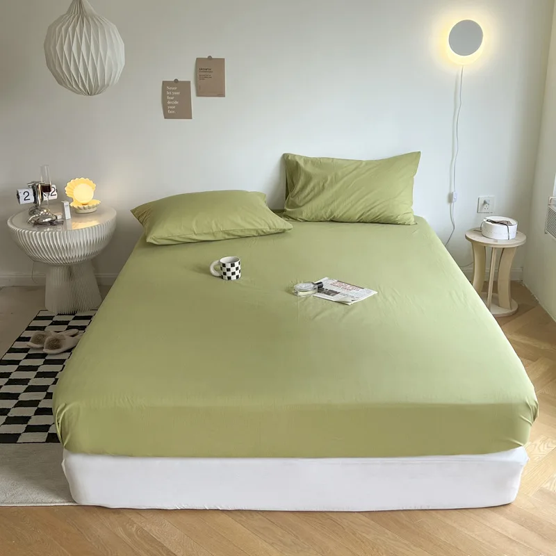 

Japanese-style mattress pure cotton cotton pure color bed bag wash cover white