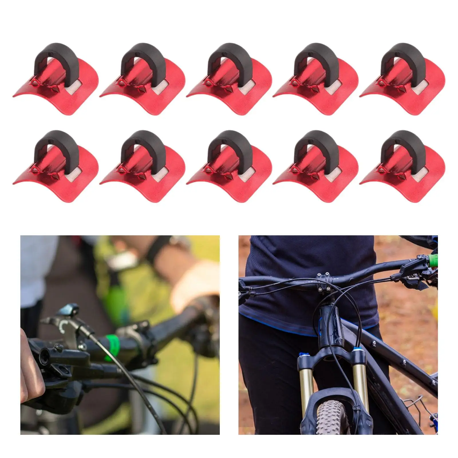 10 clips para cables de bicicleta, guías de manguera de freno de horquilla de bicicleta, en forma de C, hebilla de carcasa de freno de bicicleta para bicicletas plegables de montaña