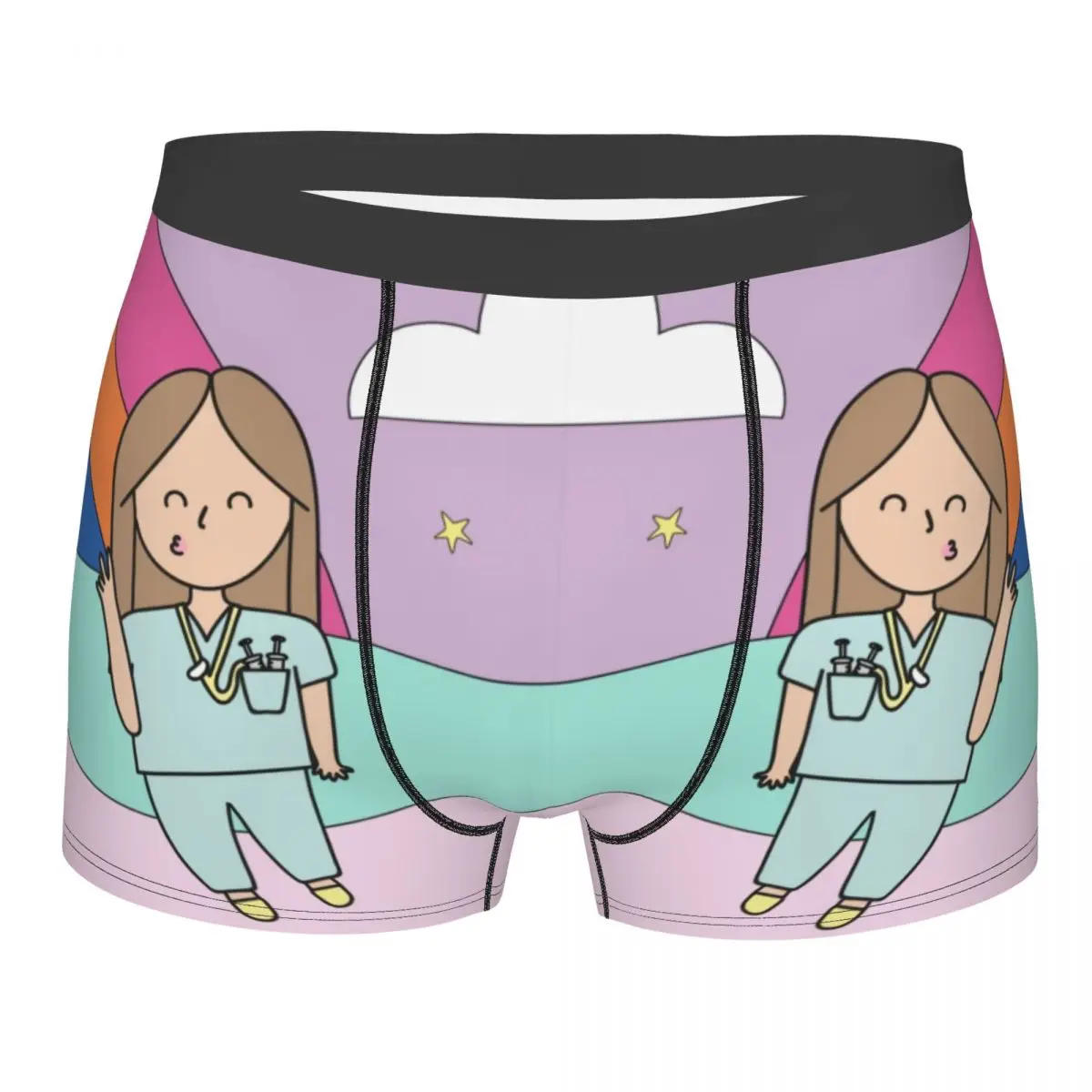 

Male Sexy Cute Medical Nurse Underwear Boxer Briefs Men Stretch Shorts Panties Underpants